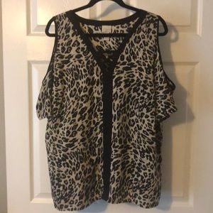 Chico’s cold shoulder shirt sleeve top